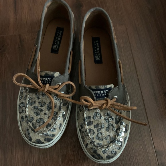 Sperry Leopard Sequin Bahama Skimmer (Sz 5 / 7) - Picture 2 of 5